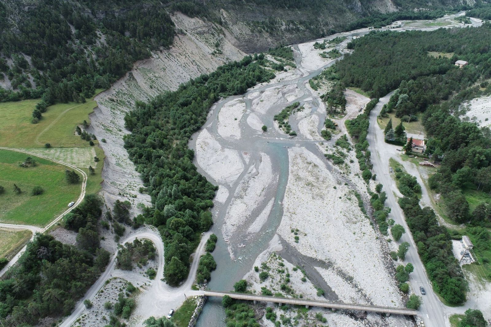 Aval pont d’Ondres avant travaux